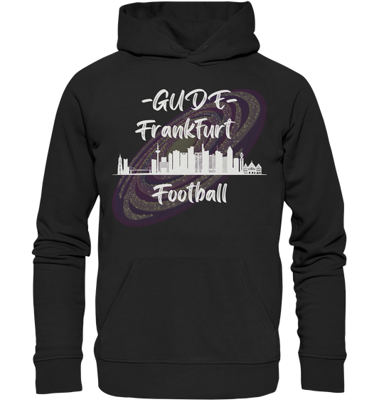 Gude - Frankfurt Football (weiße Schrift) - Organic Basic Hoodie - Football Unity Football Unity
