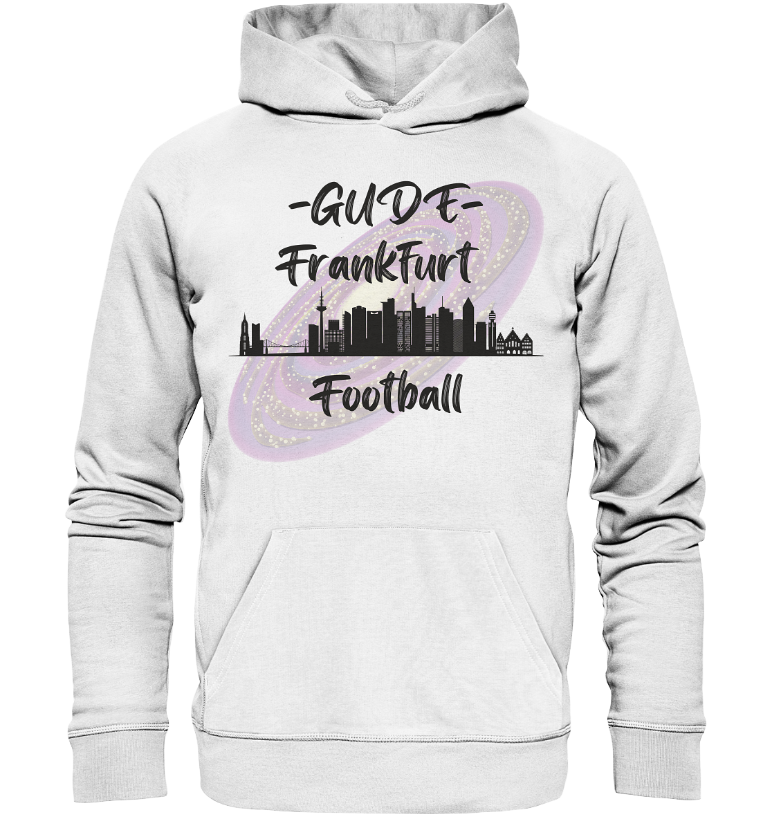 Gude Frankfurt Football (schwarze Schrift) - Organic Basic Hoodie - Football Unity Football Unity